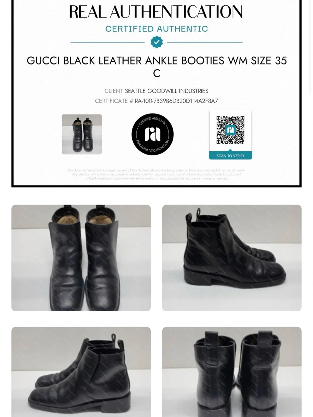 Gucci Black Leather Chukka Boots